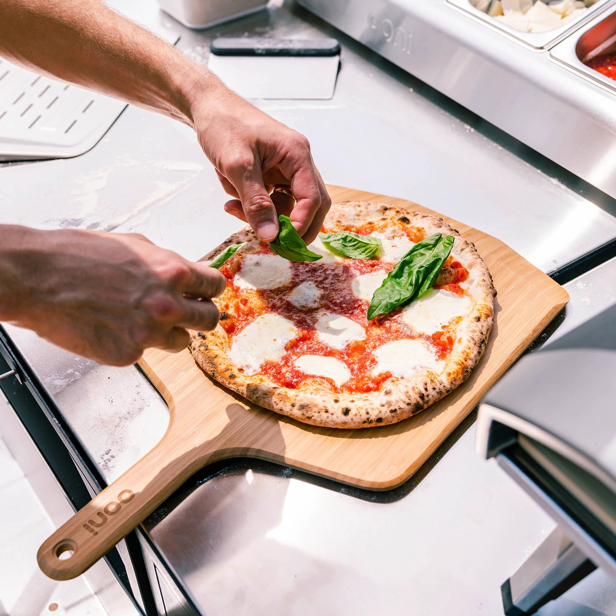 Bamboo Pizza Peel & Serving Board
