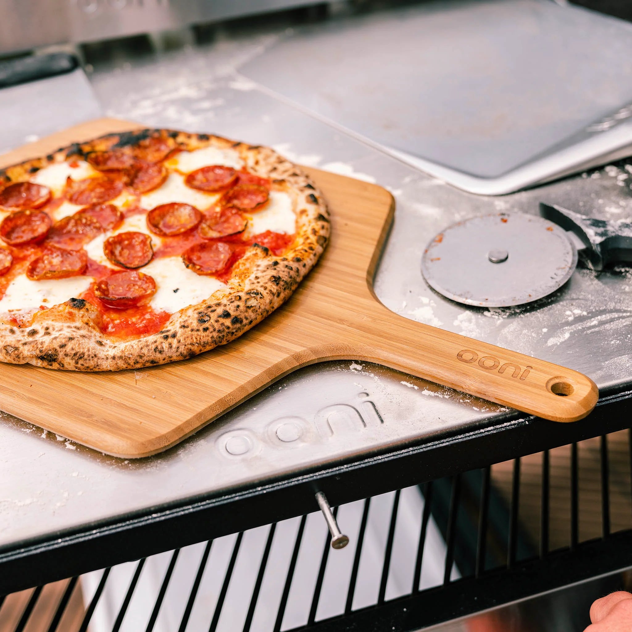 Bamboo Pizza Peel & Serving Board